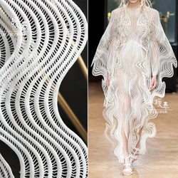 White Crescent Bend Embroidered Lace Trim Ribbon DIY Handcrafts Decor Collar Skirts Wedding Dress Lace Designer Accessories