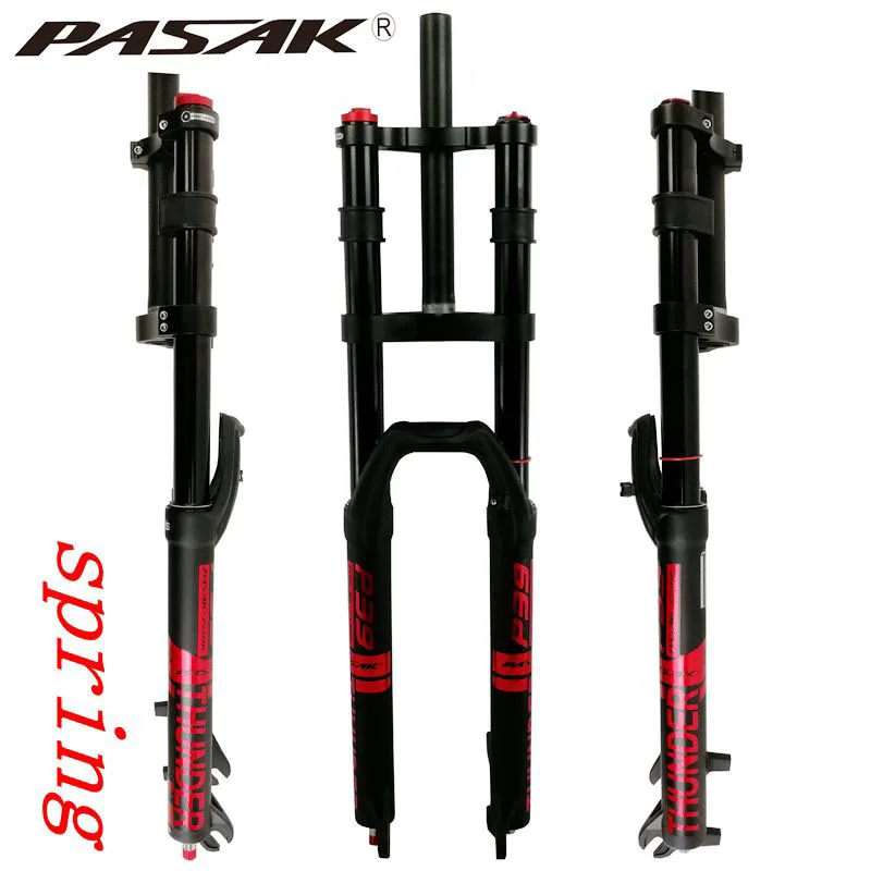 PASAK mountain bike pneumatic shoulder shock absorbers front fork gold tube air fork shoulder control 27.5/29 \