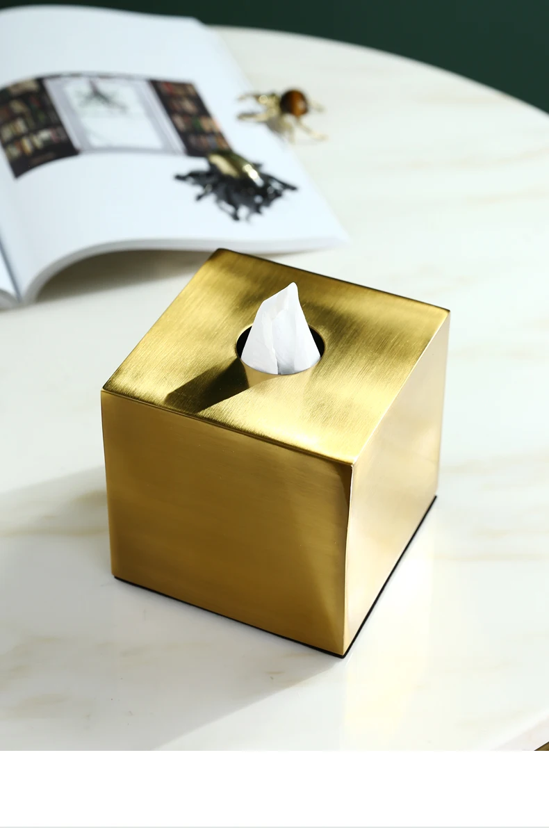 Scatola Porta Fazzoletti In Acciaio Inox 304 Oro – Contenitore Per Tovaglioli Di Carta 26x13x7 Cm – Elegante E Antipolvere Per Casa E Ufficio