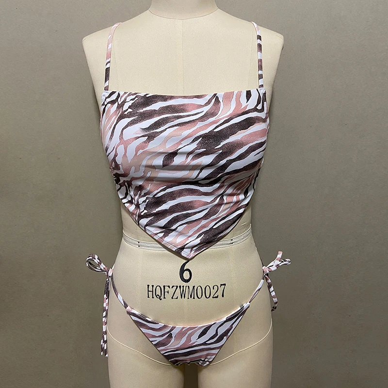 ZTVitality Gợi Cảm Bikini In Băng Bikini 2021 Bán Lót Áo Ngực Eo Thấp Đồ Bơi Nữ Đồ Bơi Nữ Brasil Biquini