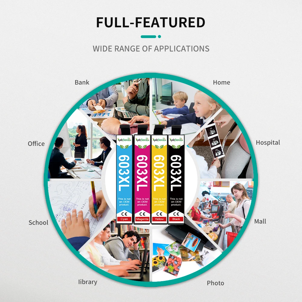 InkGarden 603XL 603 XL Compatible Cartridge For Epson T603 Expression Home XP 2100 2105 3100 3105 4100 4105