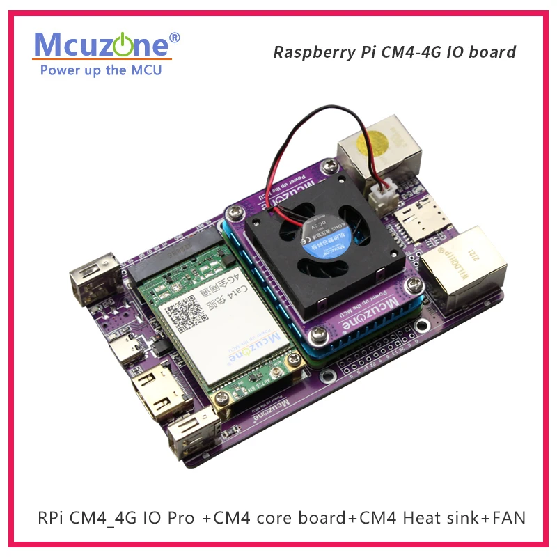 Placa Raspberry Pi CM4-4G IO pro Dual Ethernet y módulo 4G LTE huawime909s 821a V2/821ap V2/120p V2 EG25-G CAT4 HDMI