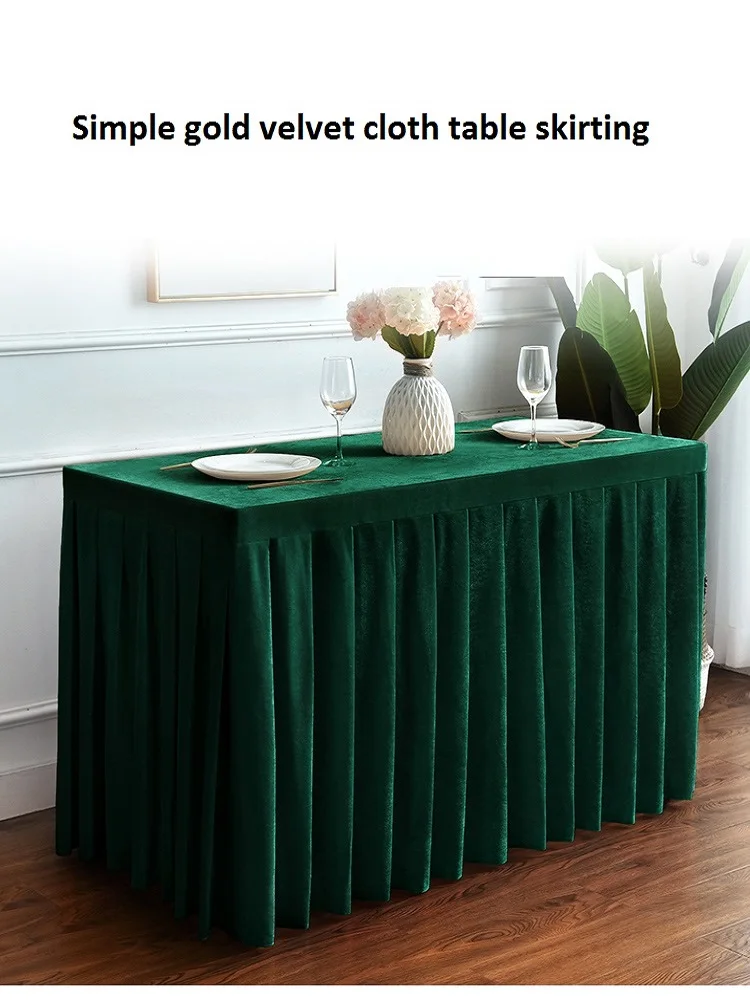 

Hotel Conference Tablecloth ,Velvet Table Skirting Cover