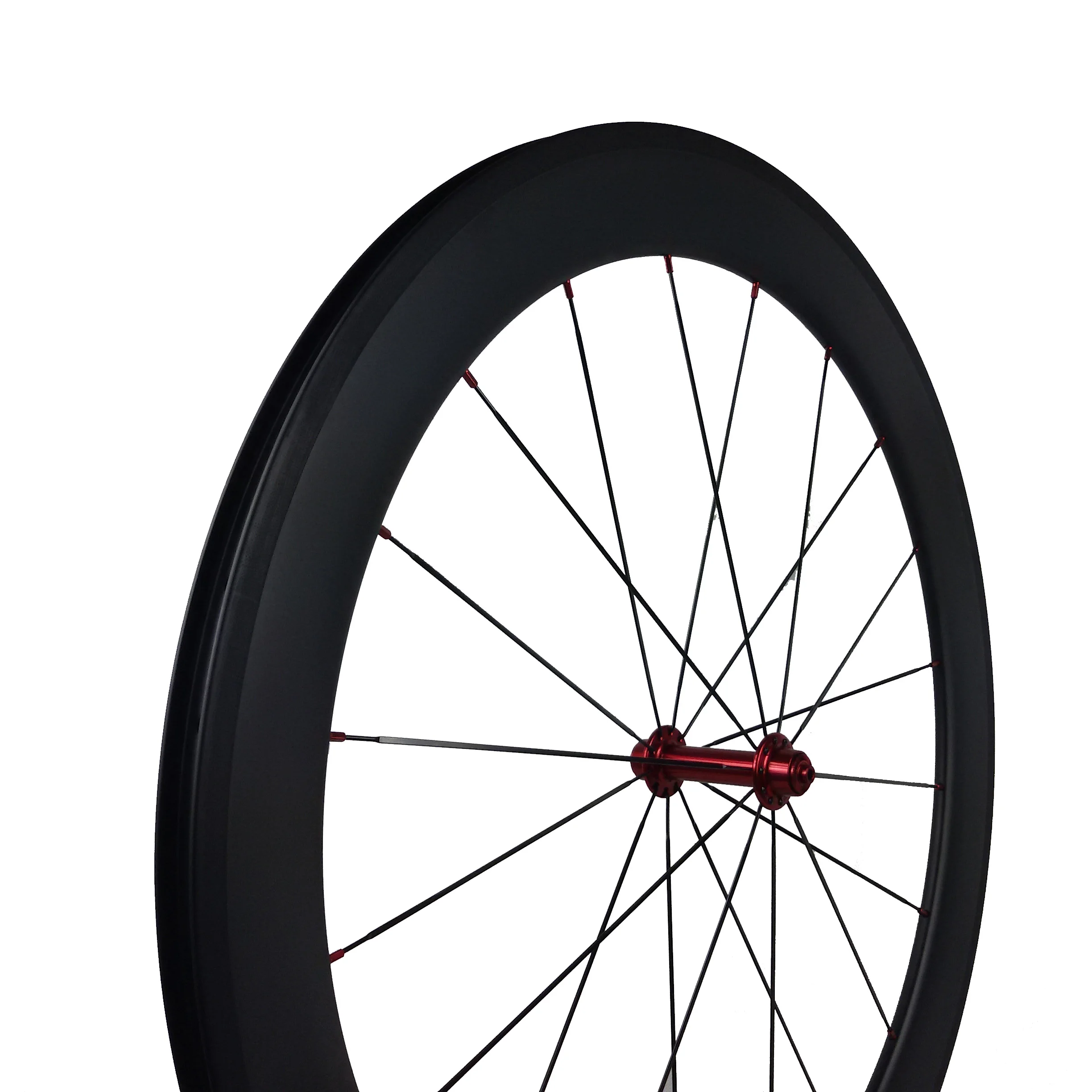 700C Cycle Fibre Wheels 60mm Clincher Carbon Road Bike Wheels 25mm Wide U Shape Front Wheel Only