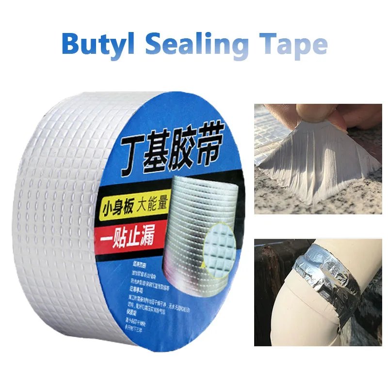 Supersterke aluminiumfolie butyltape waterdicht dikker zelfklevende afdichtingstape voor dakpijpreparatie stop lek stickertape