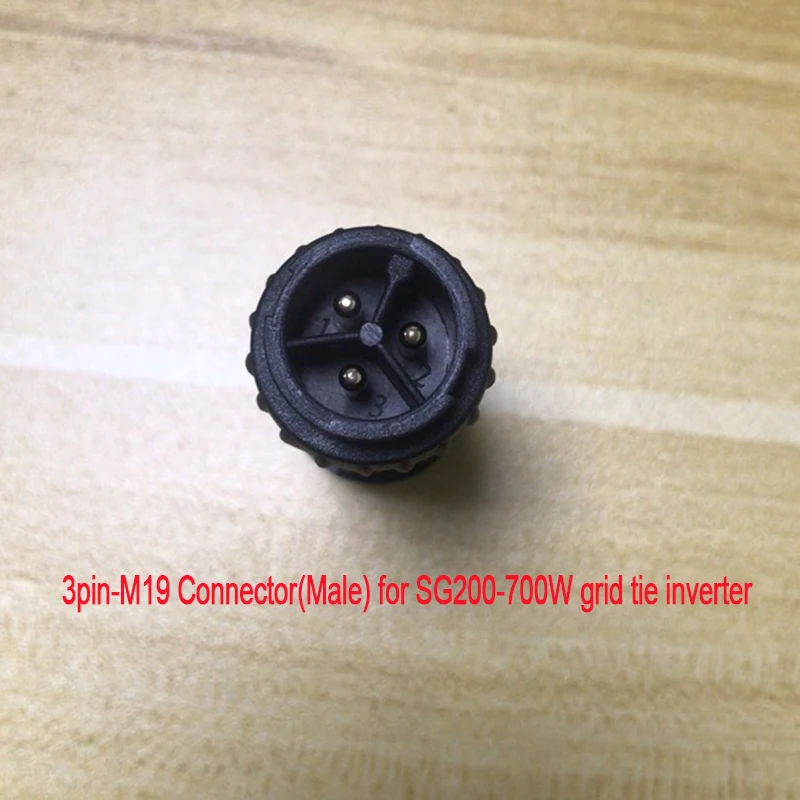 3Pin M19 or M25 Male/Female Cable Connector for SG 200-700W 800-1400W Micro Grid Tie Inverter Power Cable Connection