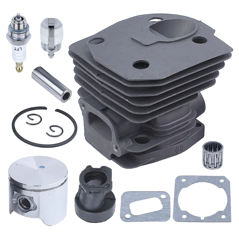 

44MM Nikasil Plated Chainsaw Cylinder Piston Gasket Replacement Parts Kit for husqvarnas 350 351 353 346XP