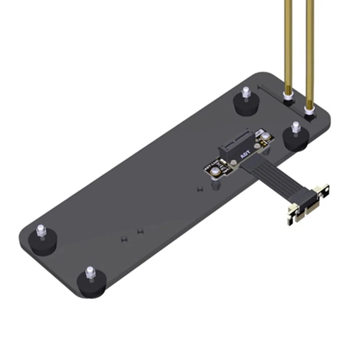 PCI-E X1 라이저 케이블, 듀얼 90 도 PCIe 4.0x1 to x1 연장 케이블, PCI 익스프레스 1x 라이저 카드 리본 익스텐더 Gen4 16G/Bps