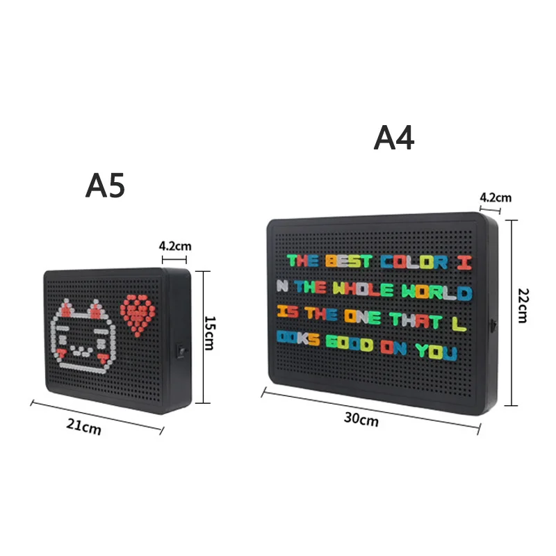 2019 Creative Shining Light Nailboard Light Boxes Own Message Sign Display Party Wedding A4/A5 Light Box