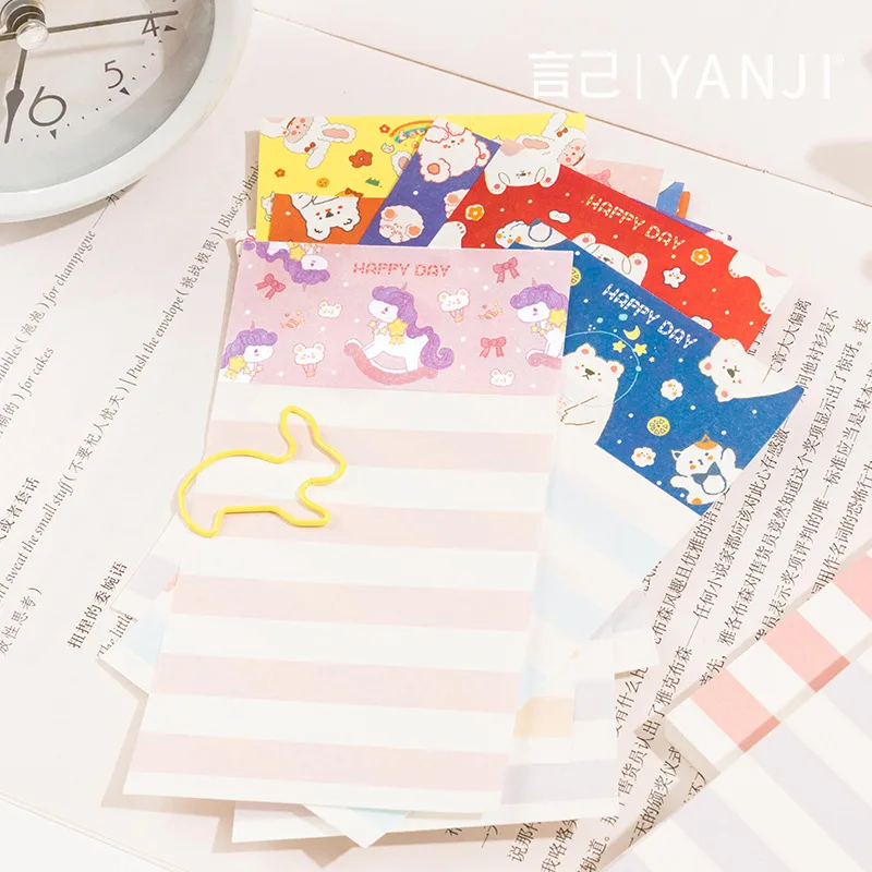 60 Sheets Cute Cartoon Memo Pad Kawaii Stationery Girl Diary DIY Sticky Notes Portable Notepad School Office Supply Papeleria