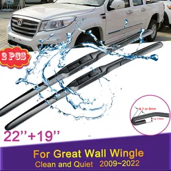 Car Wiper Blades for Great Wall Wingle 3 5 6 Steed V240 2009~2022 2010 Front Windshield Frameless Durable Rubber Accessories