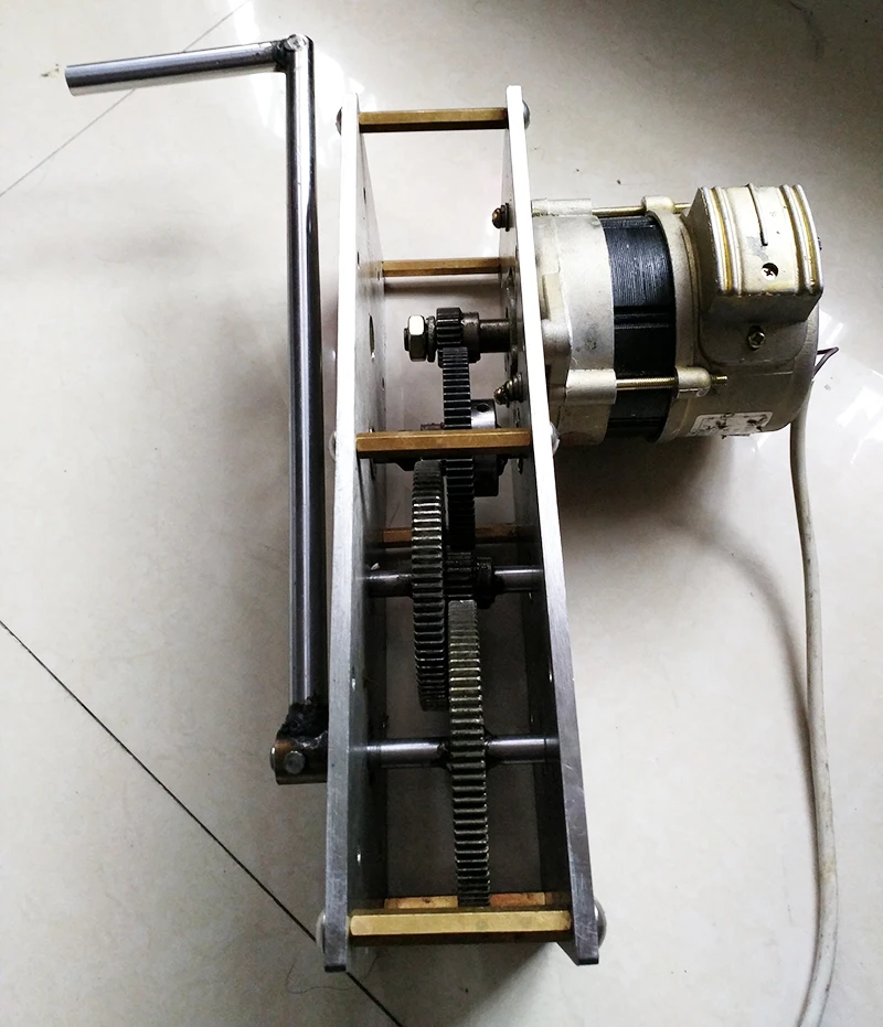 220V Volt 800W Watt Hand-cranked Permanent Magnet Brushless Alternator Speed-increasing Gearbox Gear Set Custom Gearbox