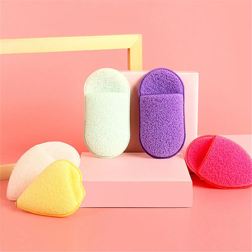 

Gentle Soft Heart And Water Drop Shaped Exfoliator Facial Cleaner Scrub Puff Body Washing Sponge Cleansing Sponge