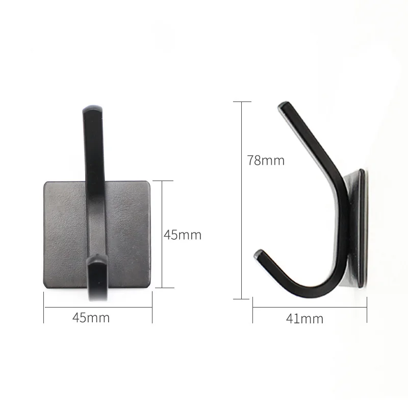 Thickened Stainless Steel Upper and Lower Hook 3M Paste Stick Clothes Hook