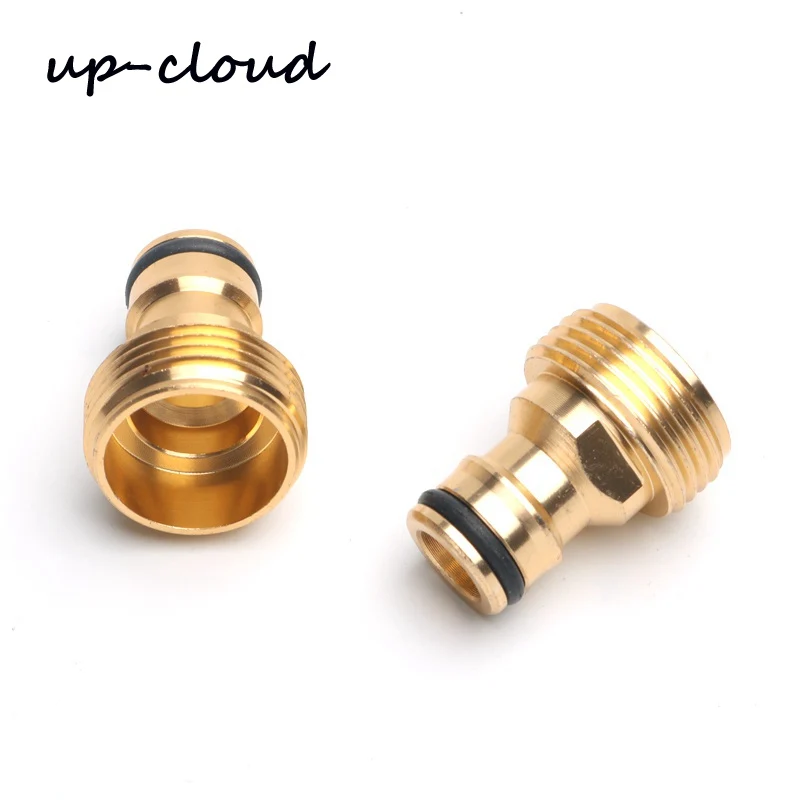 

2pcs aluminum male 3/4" thread quick connector garden water gun joints faucet tap adapter water pipe/hose fittings