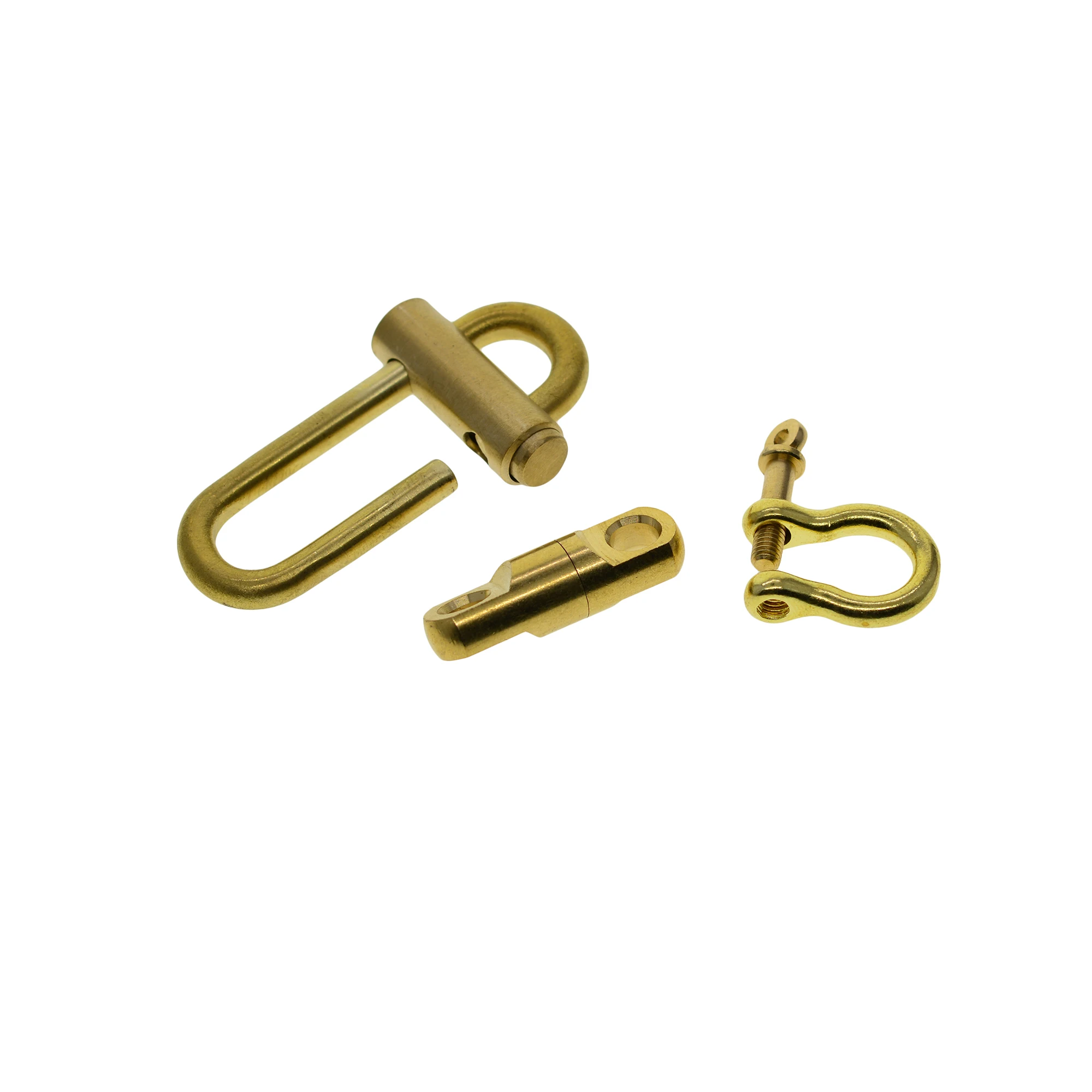 Super fine Heavy duty Solid brass Oval round snap slide lock Carabiner screw shackle swivel connector FOB EDC car key holder