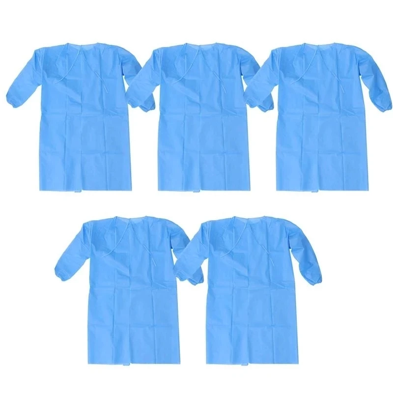 10/100Pcs Disposable Surgical Gown Sterile Isolation Gown Thickened Sterile Gown Waterproof Non-Woven Isolation Gown