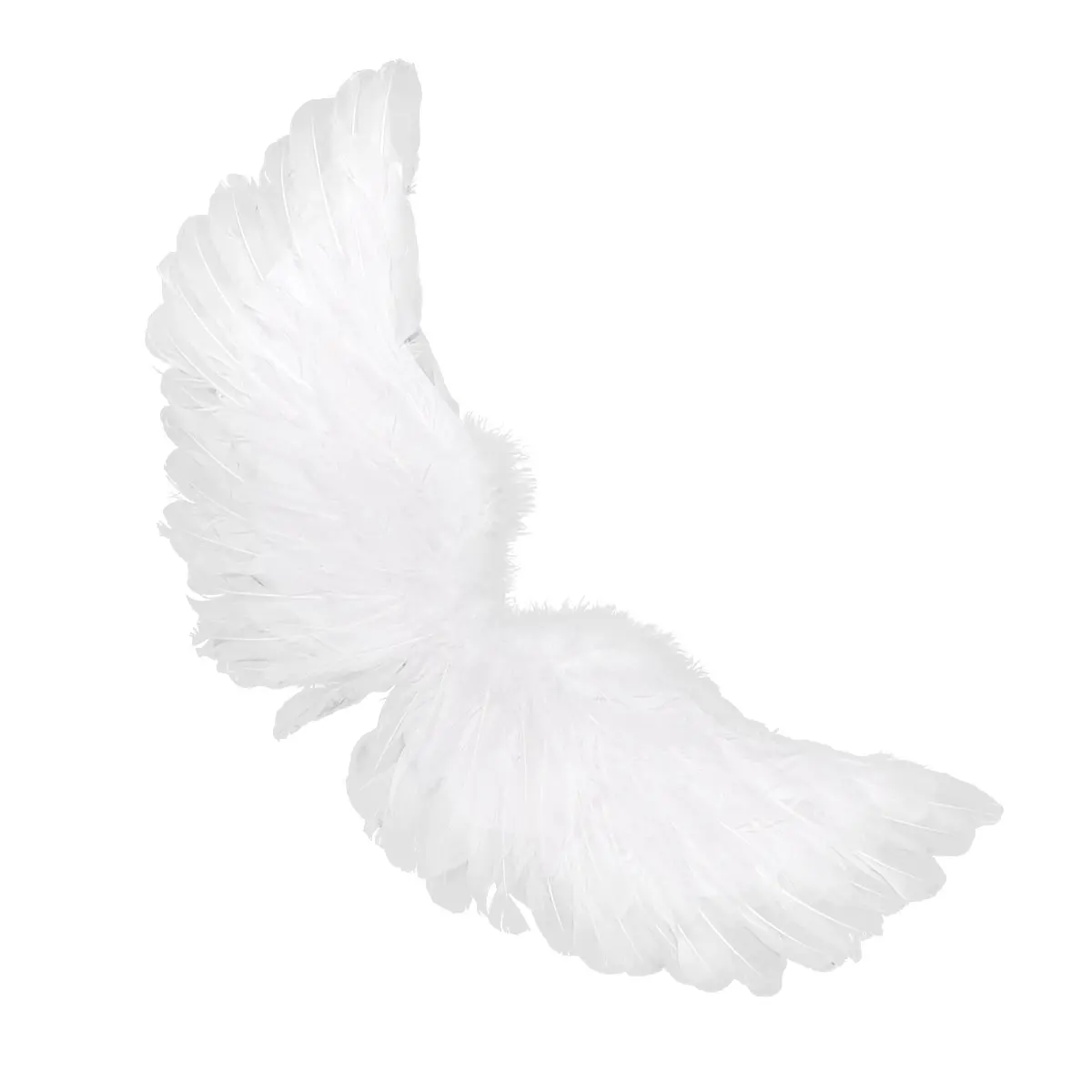 White Fairy Elf Cosplay Natural Feathers Angel Wings Wedding Party Photography Prop Kids Dress Up Wings for Halloween Stage Show