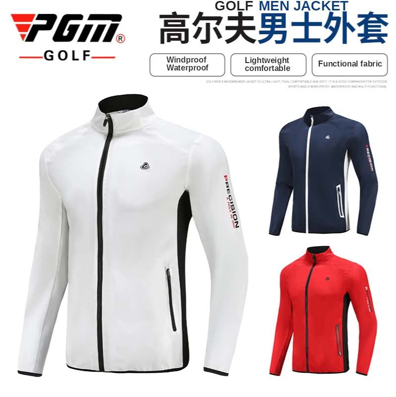 

PGM Golf Clothes Men Long Sleeve Windbreaker Autumn Jacket Windproof Light Comfortable Male SportsWear Winter Keep Warm Apparel