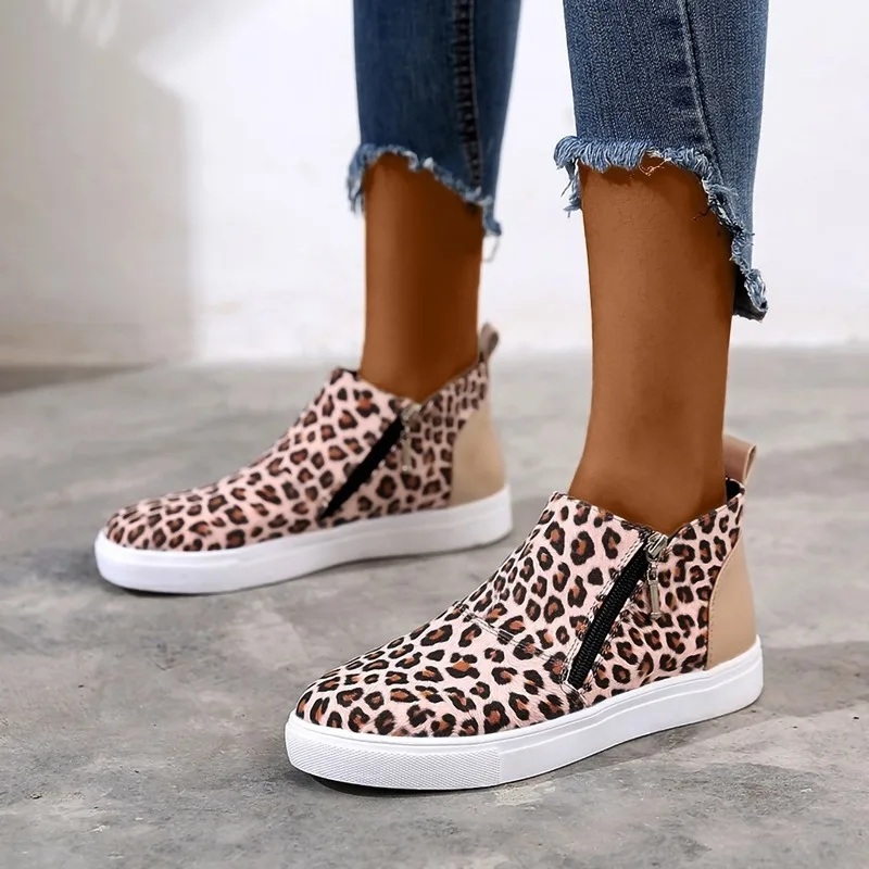 

2022 Women's Shoes European and American Camouflage Side Zipper Women's Single Shoes Hot Sale Fashion Casual Women's Shoes