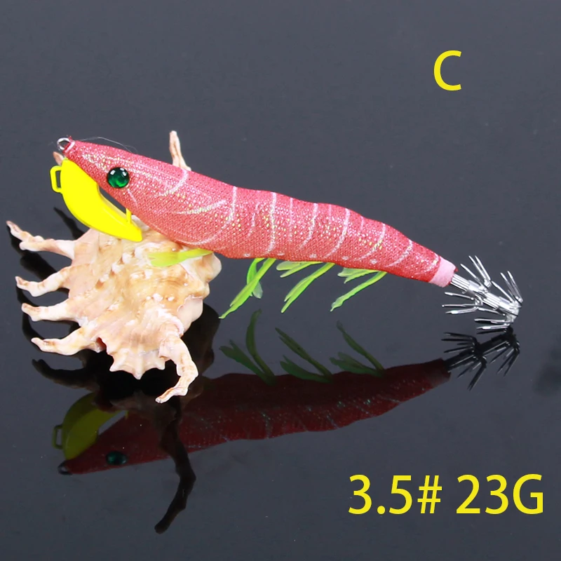 Egi 13cm Octopus Fishing Lures Hard Squid Jigs Shrimp Cuttlefish Squid Hook Rigs Artificial Bait Sea Fishing