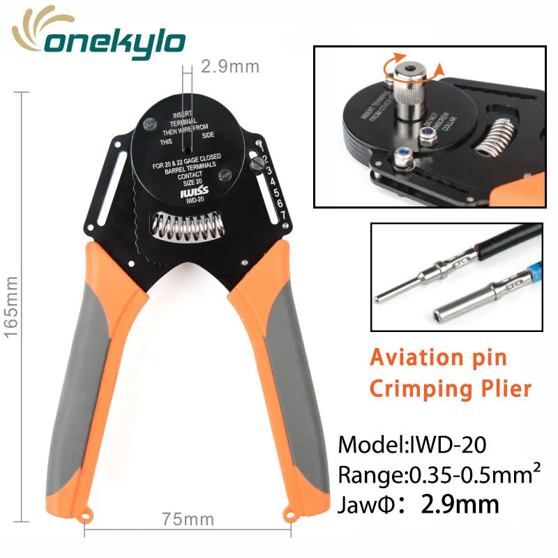 ferramenta de mao verificadora e crimpadora para conector etiqueta dtm dtp w2 alicates 2022 awg 01