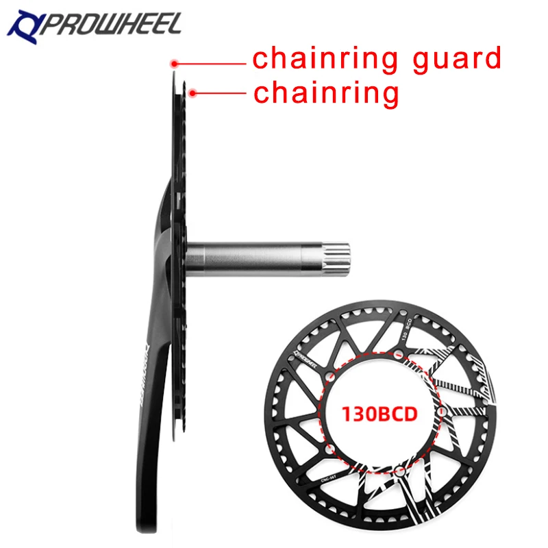 Prowheel bicycle 130 BCD crank 170mm folding bike crank set ultralight aluminum alloy 8/9/10/11/12S crank arm bicycle part