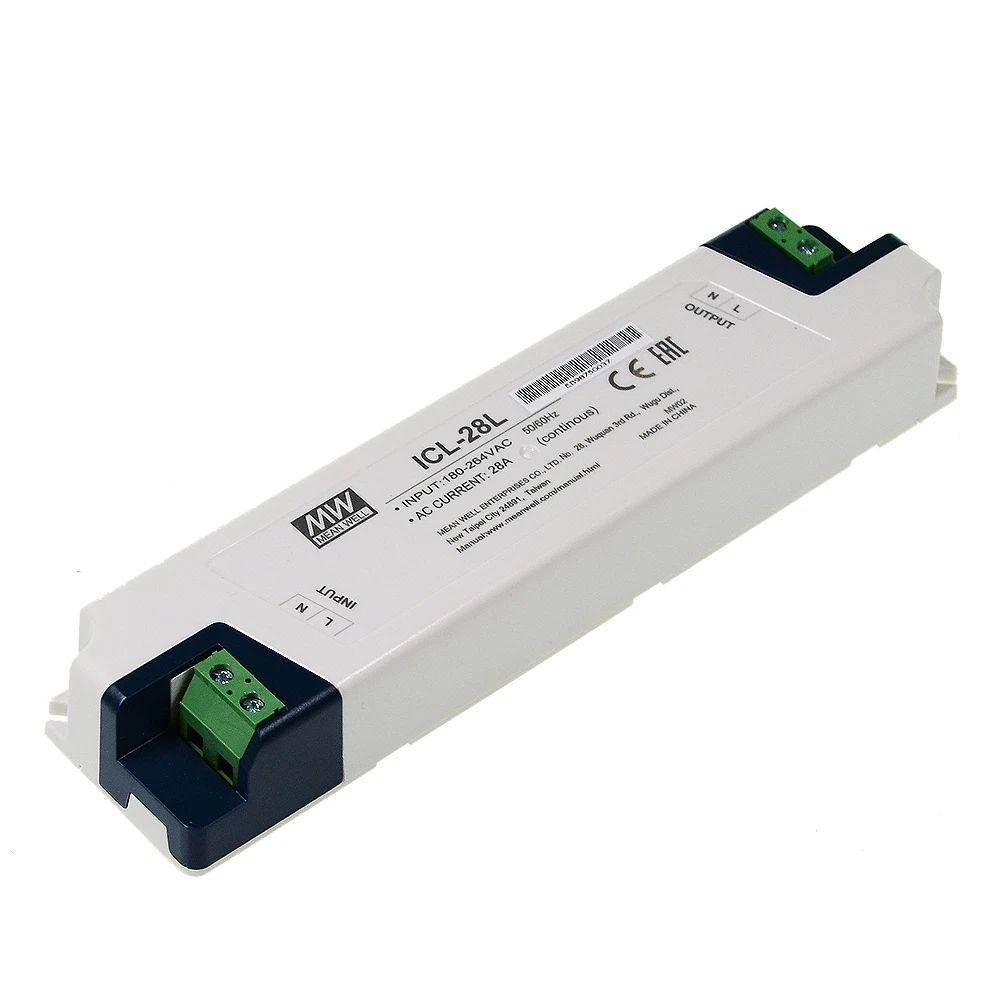 

Original Mean Well ICL-28L meanwell DIN Rail 28A AC Inrush Current Limiter to reduce the high starting current