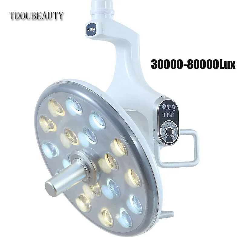 Tdoubeauty dental 18 lâmpadas de operação led luz cirúrgica lâmpada para curar dentes orais cadeira tipo unidade (cabeça da lâmpada + braço da lâmpada)