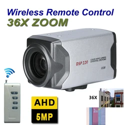 Wireless Remote Controller AHD CVI TVI Cvbs 30X 36X Optical Zoom HD AHD 5mp 2mp Auto Focus CCTV Box Camera Closed System