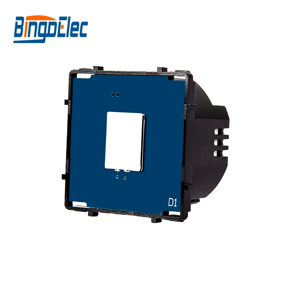 Bingoelec Standard UE pojedynczy FireWire 220V 5A 1gang1way inteligentna listwa oświetleniowa LED szklany panel ścienny przełącznik dotykowy moduł DIY-części