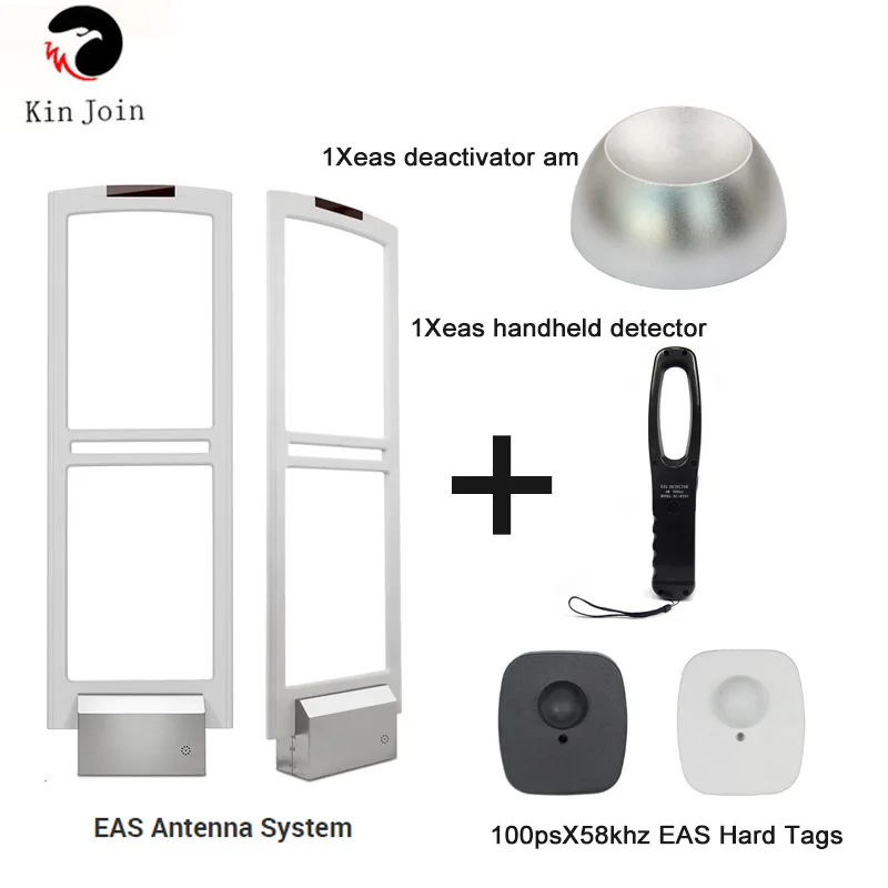 

Clothing Shop Alarm Anti Theft Gate System With Hard Labels Tags & Deactivator & Handheld Tester