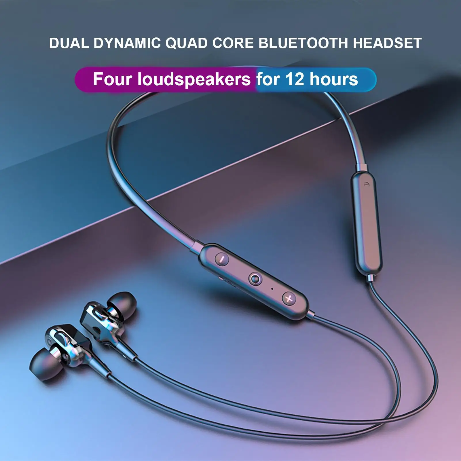 2020 New LP-BT89 Rechargeable IPX5 Waterproof Earphone Neck-mounted Headphone Headset CVC8.0 Active Noice Cancelling