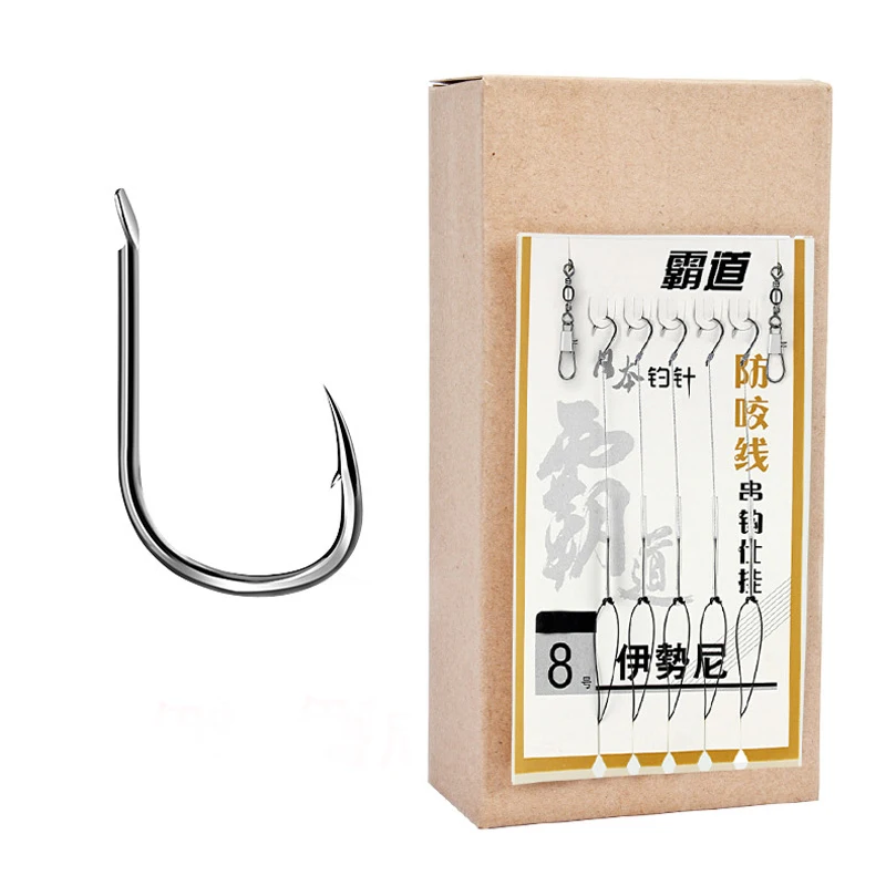 HOT 3 bags /lot fishing hooks japan with snap rolling swivel Anti-bite fishing PE braided line saltwater fish hooks