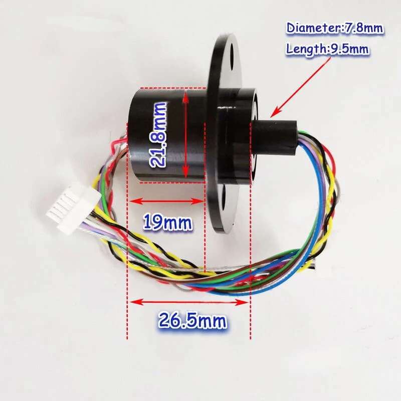 1PCS 10Channel 2A 22mm Wires Capsule Slip Ring Mini Rotate Dining Table Slipring DIY Fish Wheel Conductive Signal Collector Ring