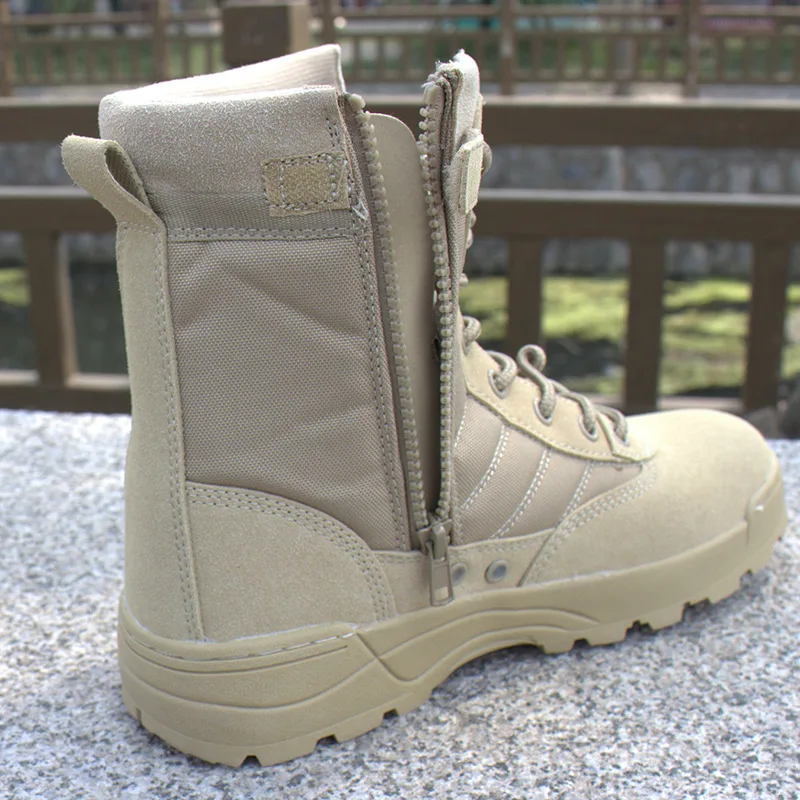 Men desert military tactical boots male Outdoor waterproof hiking shoes sneakers for women non-slip wear sports Combat boots