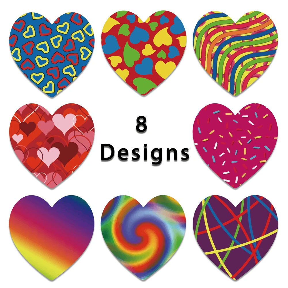 500 stücke/rolle Hochzeit Aufkleber Liebe Regenbogen Aufkleber Farbe Liebe Herz Backen Aufkleber 1 Zoll Liebe Regenbogen Herz Geformt band Etiketten