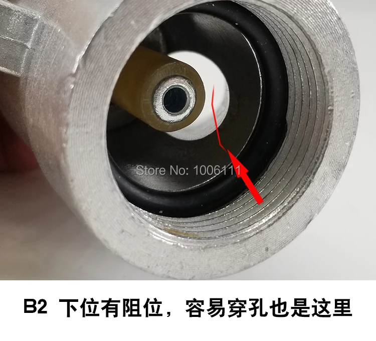 High Flow Boron Carbide Sandblasting Gun Head For Automatic  Machine, Connect 27mm Sand Pipe