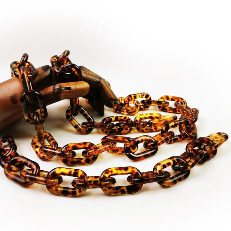 Leopard Style Bag Straps With Snap Hooks Wholesale Handbag Accessories Chains Shoulder Replacement Chain Obag Handles Straps