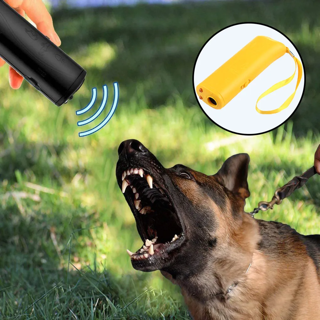 Pet Dog Repeller Anti Barking Stop Bark Training Device Trainer LED Ultrasonic 3 in 1 Anti Barking Ultrasonic