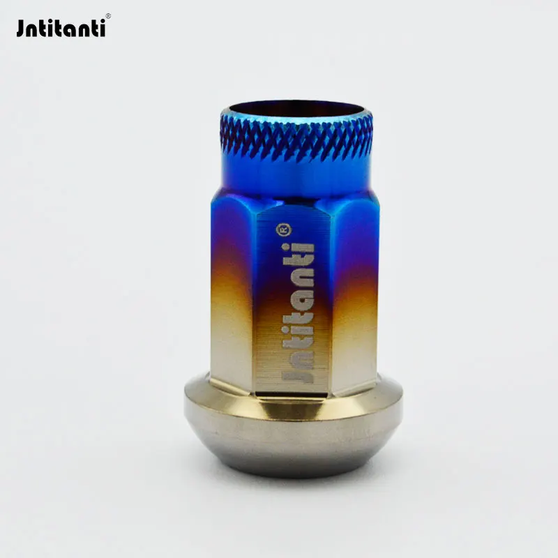 Jntitanti M12*1.5*35mm Gr5 Titanium Wheel Lug  Nut heptagon septangle 7side with a key  for Honda with ball seat