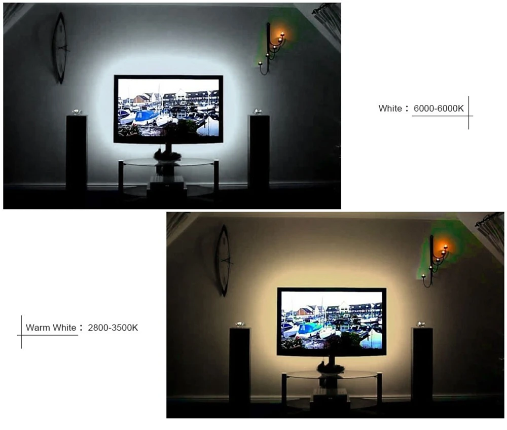 USB LED Light Strip Flexível, Iluminação de fundo TV, DIY, RGB, mutável, 5V, SMD2835, 50cm, 1m, 2m, 3m, 4m, 5m