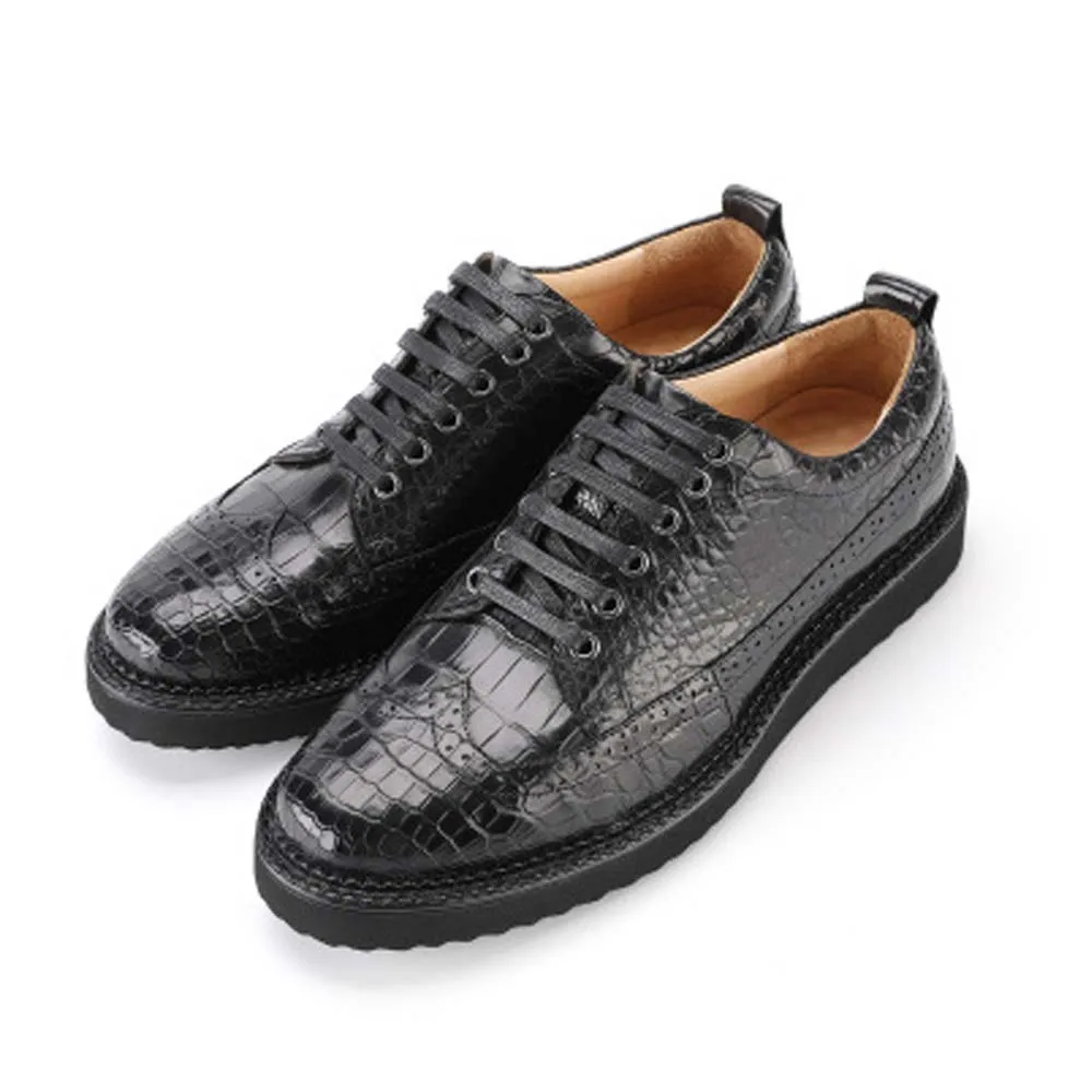 

hujingsha 2023 new crocodile Men shoes Men crocodile shoes crocodile leather wear-resisting Casual shoes male shoes