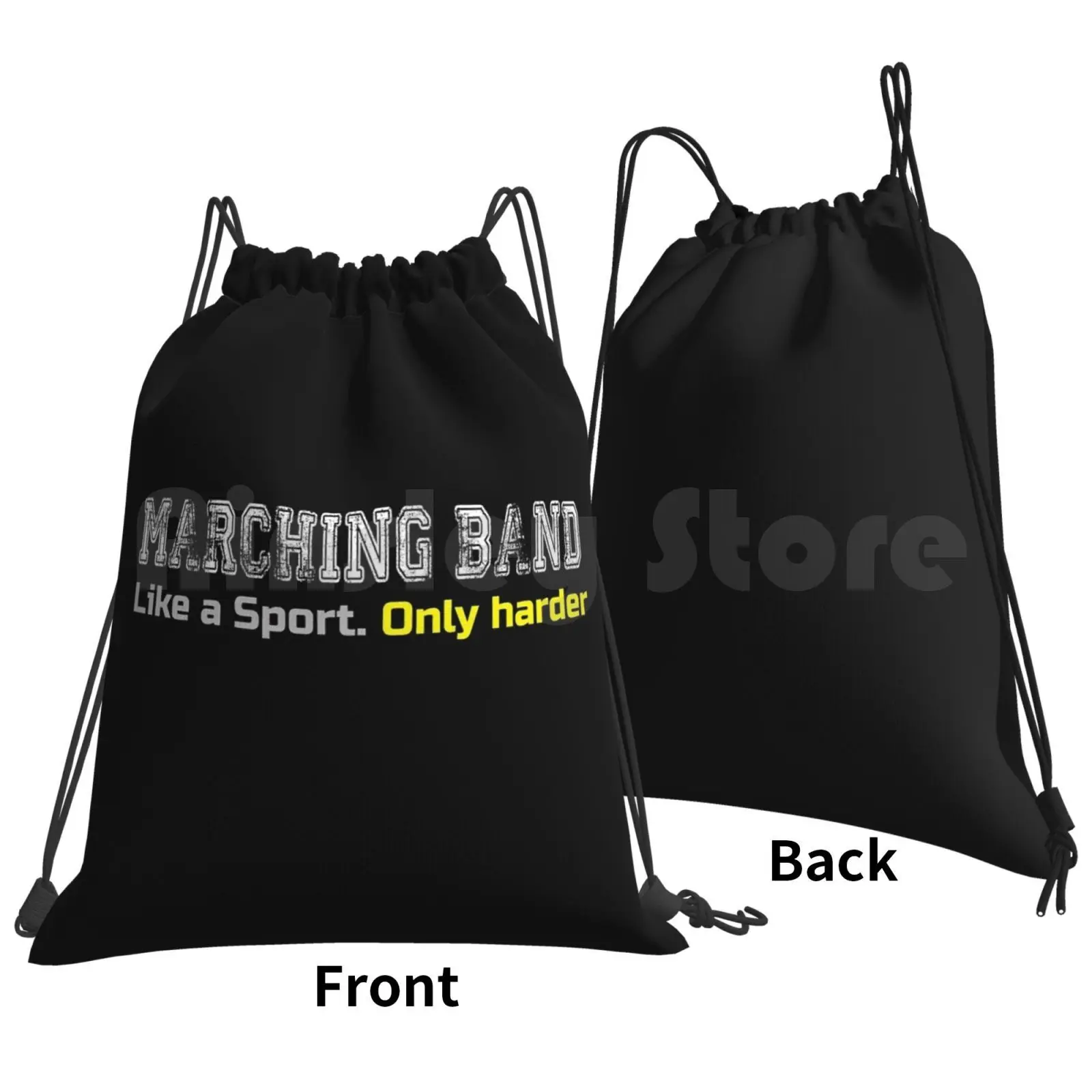 Marching Band Like A Sport. Only Harder. Backpack Drawstring Bag Riding Climbing Gym Bag Geek Marching Band Music Love Its