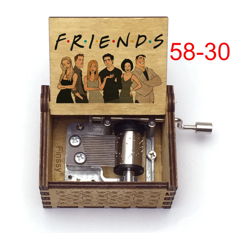 New TV show Friends Music Box Hand Wood Song Theme I\'II BE THERE FOR YOU color print fans Birthday Christmas friends Gift Craft