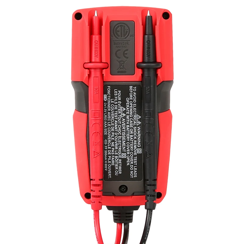 UNI-T UT125C جيب صغير رقمي متعدد جهاز قياس درجة الحرارة المقاوم مكثف تردد ديود NCV اختبار عرض الجهد المنخفض