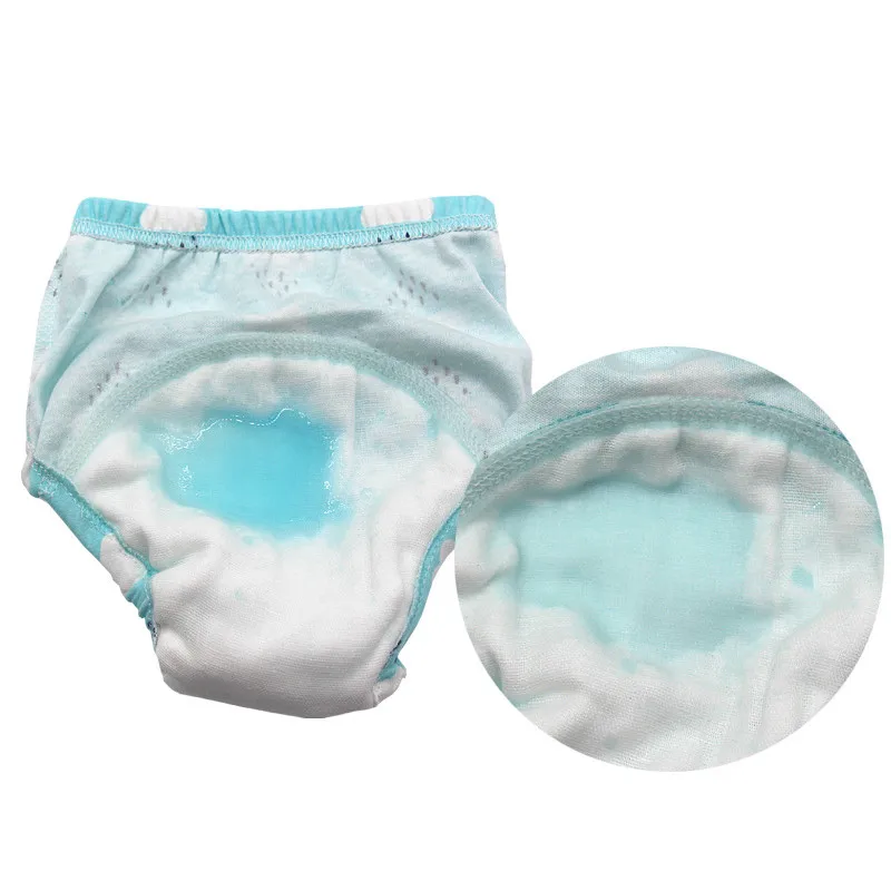 Baby Infant Toddler Waterproof Training Pants Cotton Changing Nappy Cloth Diaper Panties Gifts Reusable Washable 6 Layers Crotch