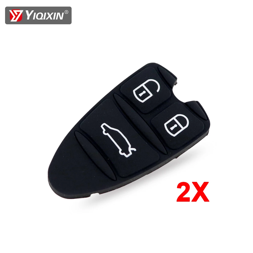 YIQIXIN 2 Piece Rubber Key Shell Case 3 Buttons Repair Leather For Alfa Romeo 159 Brera 156 Spider Smart Card Button Skins Pad