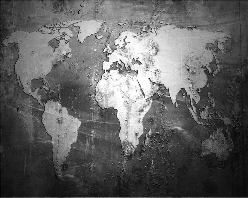 

wellyu Customized large murals fashion home improvement 3D stereo mural world map TV background wallpaper papel de parede