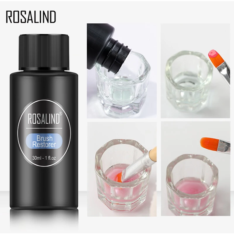 Rosalind-caneta para limpeza de unhas com 30ml, água, 1 peça, gel, removedor, arte de unha, manicure, acrílico, ferramenta, caneta de lavagem